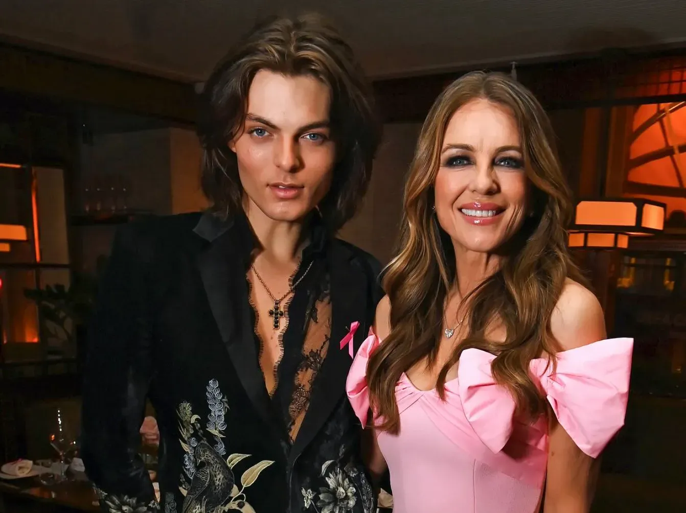 Elizabeth Hurley with her son Damian Hurley